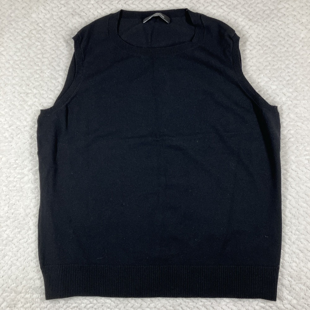 Jones New York Women Tank Top XL Black Rayon/Nylon Capsule Closet Staple Mint